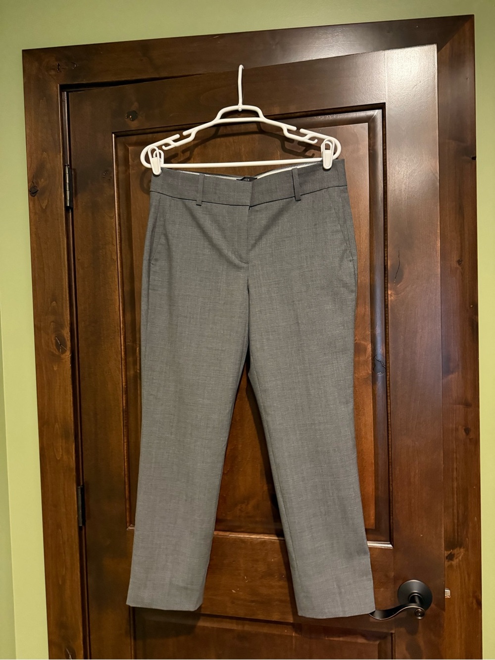 J. Crew Women's Straight-Leg Dress Trousers - Gray